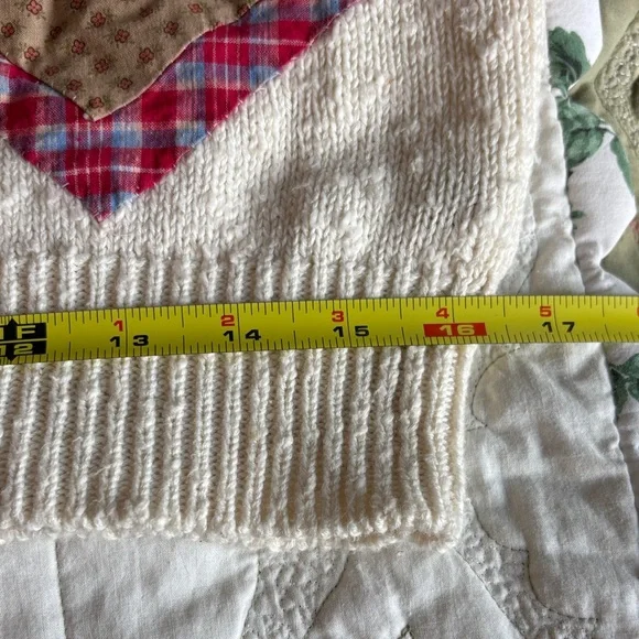 Americana 1990 Embroidered Cream Cardigan Sweater -size M? - Picture 10 of 13